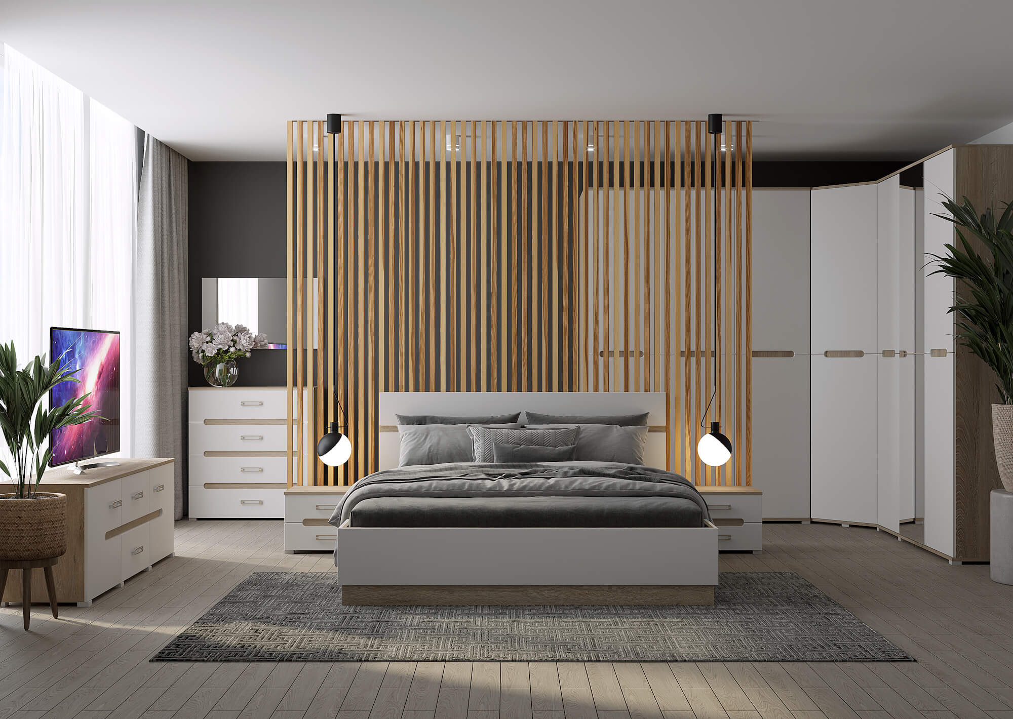 Модульная спальня "Вегас" Горизонт