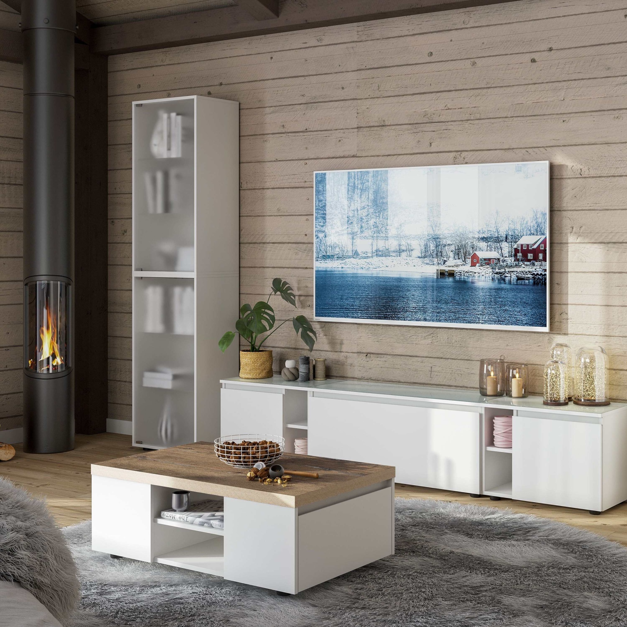 МС "Одри" Тумба со стеклом серия 2