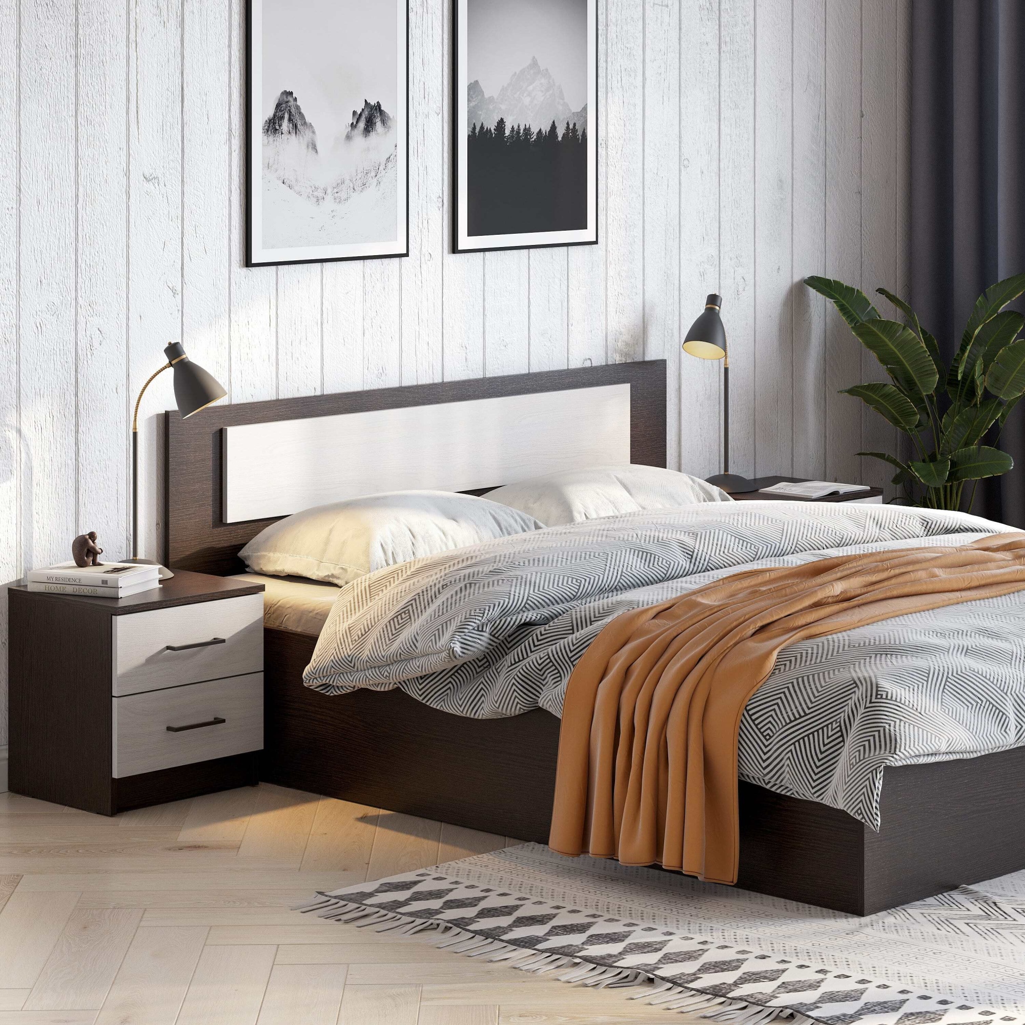 МС "Виста 1" Кровать двойная с основанием (1,4х2,0)